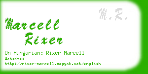 marcell rixer business card